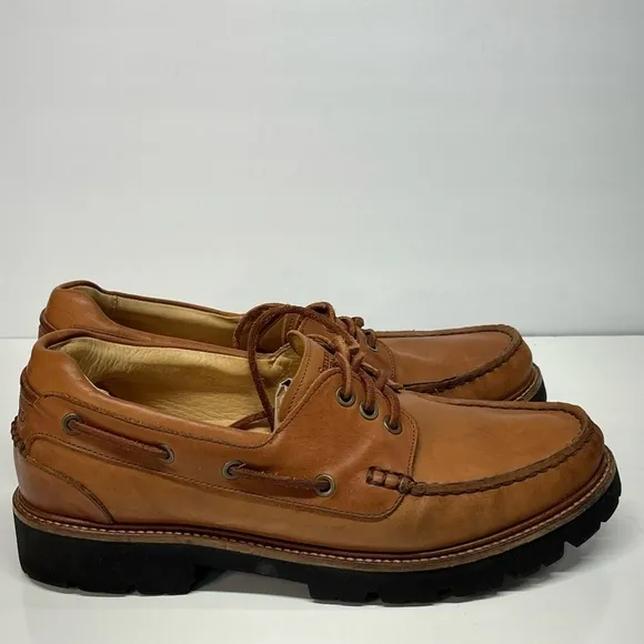 Samuel Hubbard Camplight Lug Sole Moccasins  Saddle Bag Tan  Mens 9.5 Xtralight
