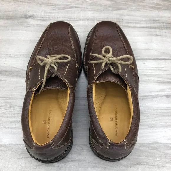 Sandro Moscolini Shoes Mens 11 D Brown Leather Lace Up Derby Oxfords