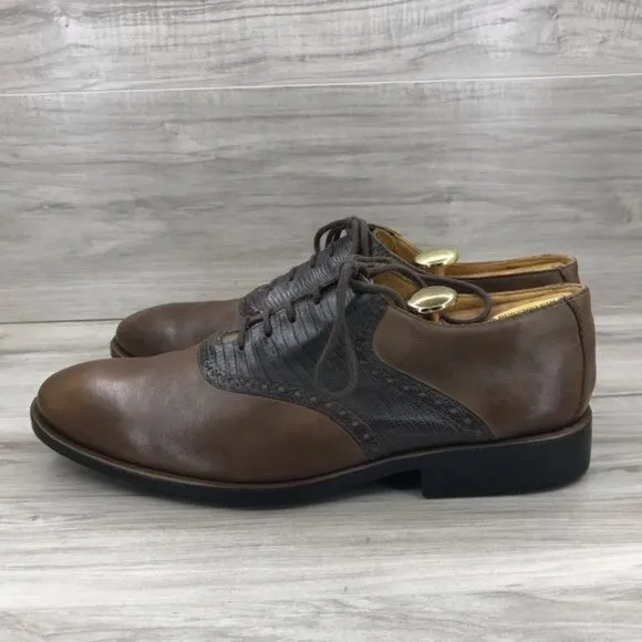 Sandro Moscoloni Oxford Shoes Mens's 12 brown Leather 2 tone Lace Up
