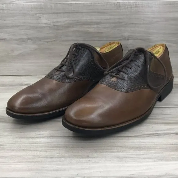 Sandro Moscoloni Oxford Shoes Mens's 12 brown Leather 2 tone Lace Up