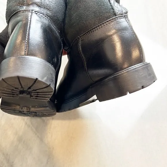 SANTANA Canadian Fur Lined Lace Up Fold Down Convertible Black Boots Size 7