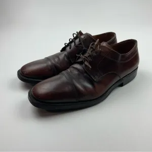 Santoni Cap Toe Oxford Derby Shoe Burgundy Leather Mens US Size 11.5 M
