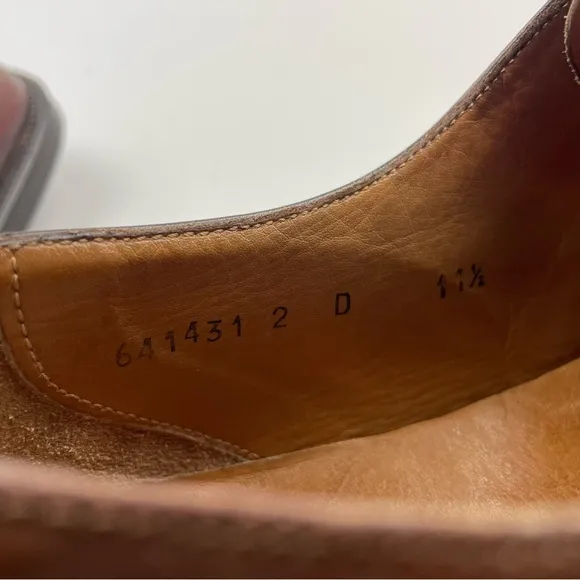 Santoni Cap Toe Oxford Derby Shoe Burgundy Leather Mens US Size 11.5 M