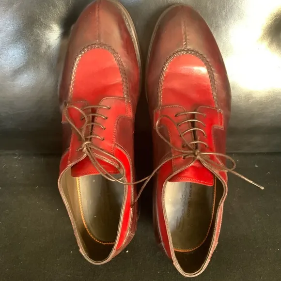 Santoni Oxford two tone shoes