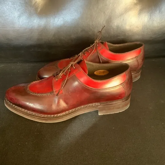 Santoni Oxford two tone shoes