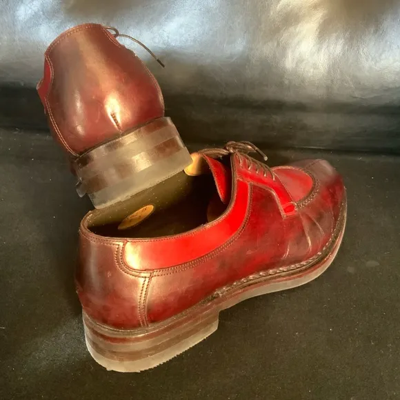 Santoni Oxford two tone shoes