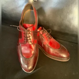 Santoni Oxford two tone shoes