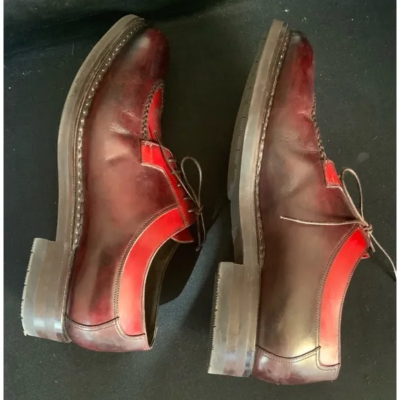 Santoni Oxford two tone shoes