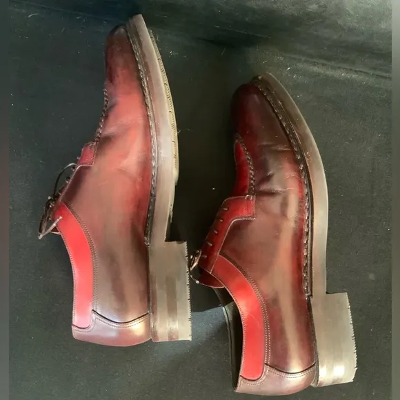 Santoni Oxford two tone shoes