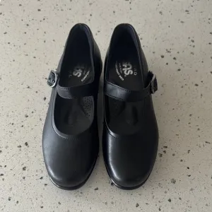 SAS Black Classic Leather Mary Jane Shoes Comfortable Women’s Size 4 Made in USA
