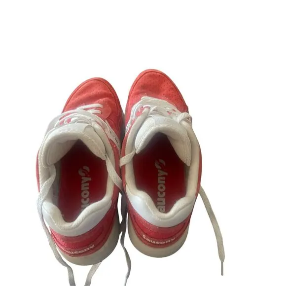 Saucony Men’s  Red White Shadow 6000 Sneakers Shoes Size 7.5