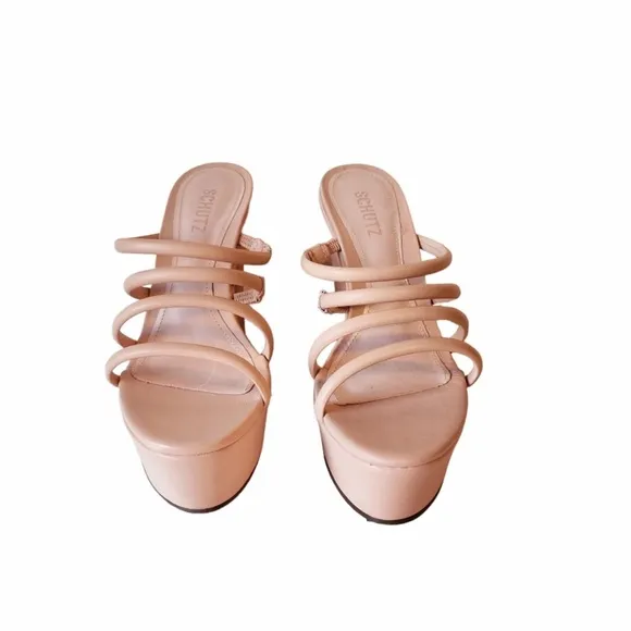Schutz Cari Wedges Sweet Rose