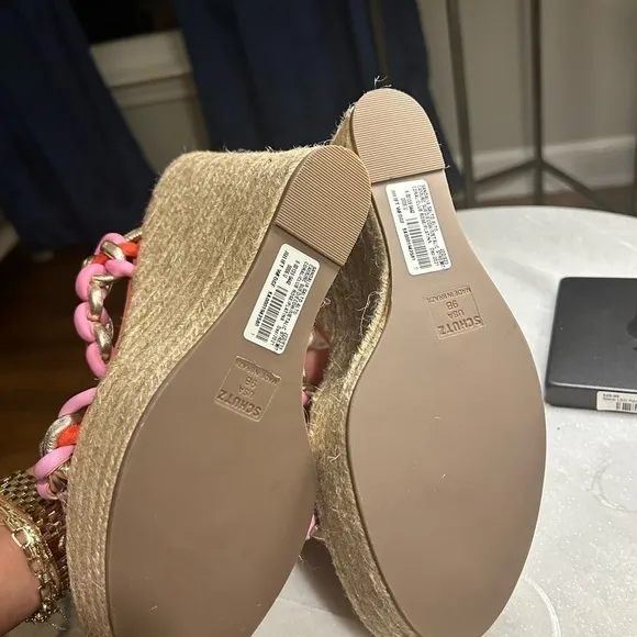 SCHUTZ | Women's Juliet High Block Heel Slide Wedge Sandals size 9  💕