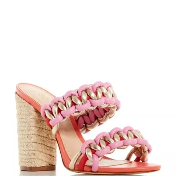 SCHUTZ | Women's Juliet High Block Heel Slide Wedge Sandals size 9  💕