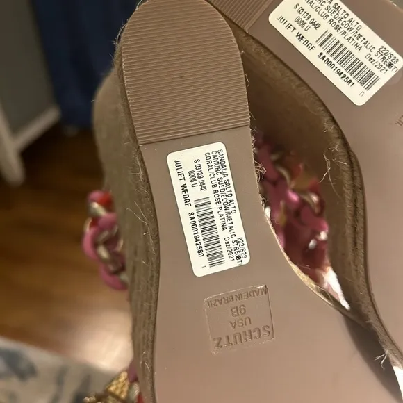 SCHUTZ | Women's Juliet High Block Heel Slide Wedge Sandals size 9  💕