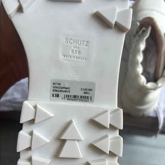 Schutz Women's White Lace-Up Boots