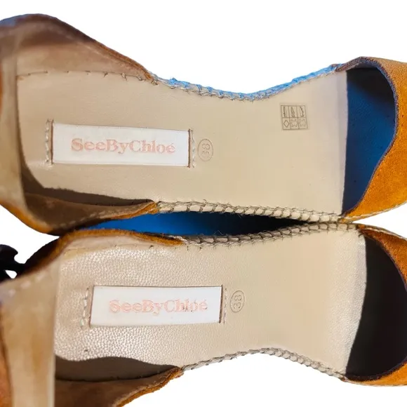 Sea by Chloé Platform Suede Leather Size  8 in excellent condition