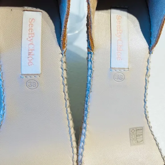 Sea by Chloé Platform Suede Leather Size  8 in excellent condition