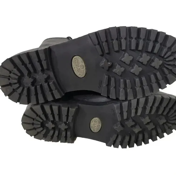 Sebago Drysides Black Leather Combat Moto Boots 7
