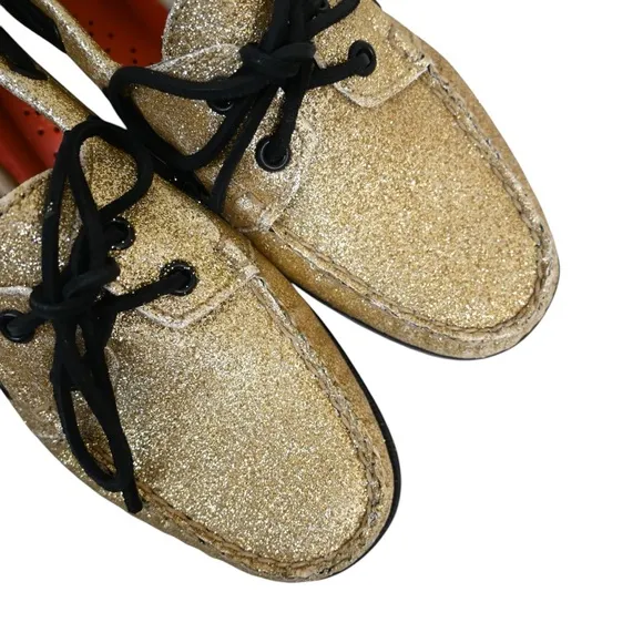Sebago Womens 6.5 Portland Glitter Boat Shoe NEW