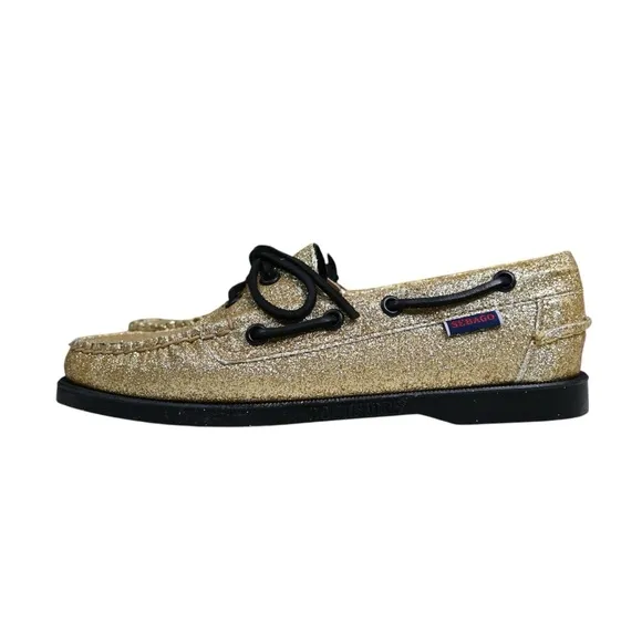 Sebago Womens 6.5 Portland Glitter Boat Shoe NEW