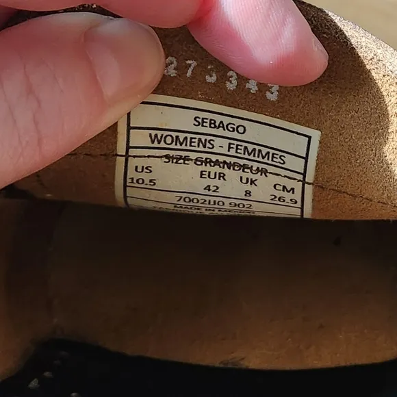 Sebago Womens Dan Lug Loafer Moccasins Black Full Grain Leather Size 10.5 NEW