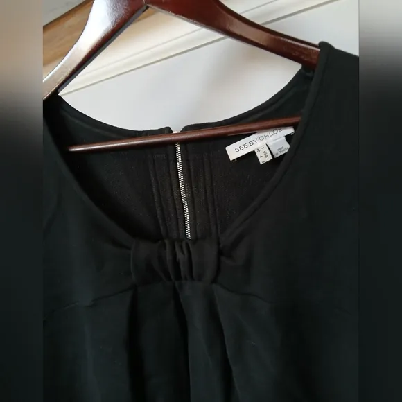 See By Chloe sweatshirt dress in black, Size 4