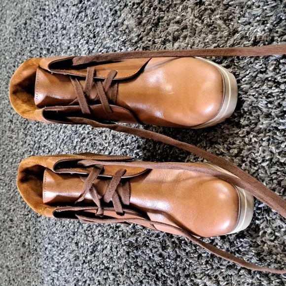 SeeByChloe wedge lace-up boots