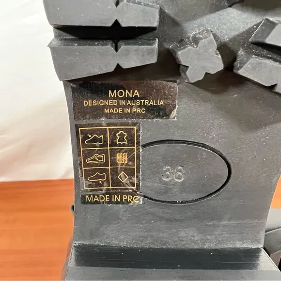 SENSO Mona Moto Women’s Black Leather Boots Size 38 aka Size 8 #B1233