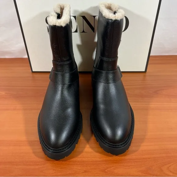 SENSO Mona Moto Women’s Black Leather Boots Size 38 aka Size 8 #B1233