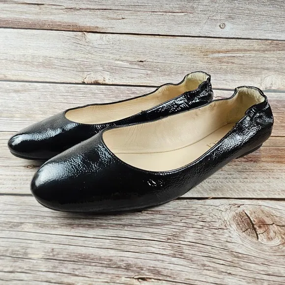 Sesto Meucci Ackley Patent Leather Ballet Flats, black, size 8 m
