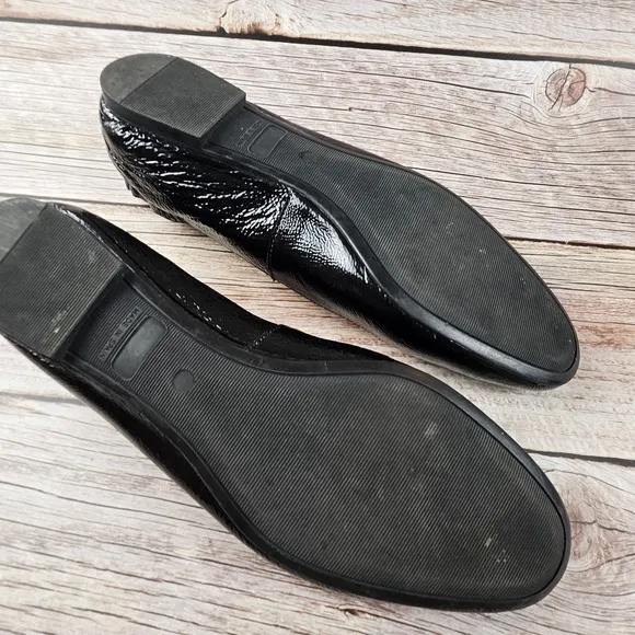 Sesto Meucci Ackley Patent Leather Ballet Flats, black, size 8 m