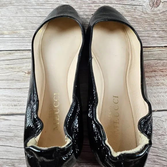 Sesto Meucci Ackley Patent Leather Ballet Flats, black, size 8 m