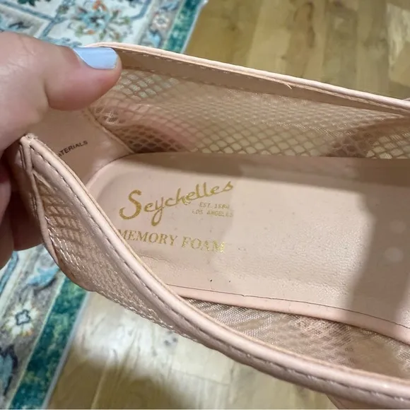Seychelles NWT Pink Mesh Mary Jane Flats size 6.5