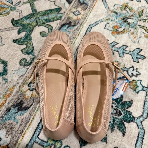 Seychelles NWT Pink Mesh Mary Jane Flats size 6.5