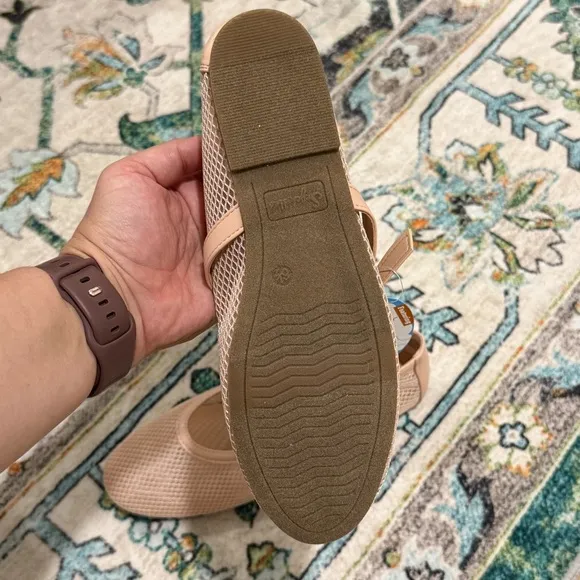 Seychelles NWT Pink Mesh Mary Jane Flats size 6.5