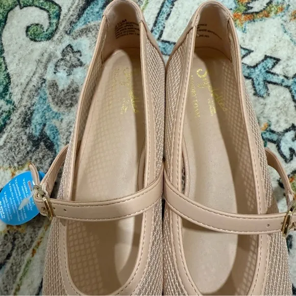 Seychelles NWT Pink Mesh Mary Jane Flats size 6.5