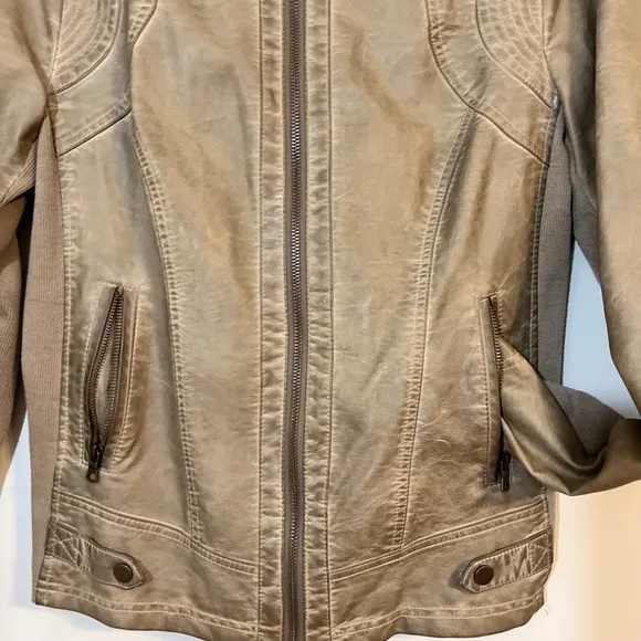 Shelby Collection Women Jacket Size L Brown Leather Moto Full Zip Motorcycle