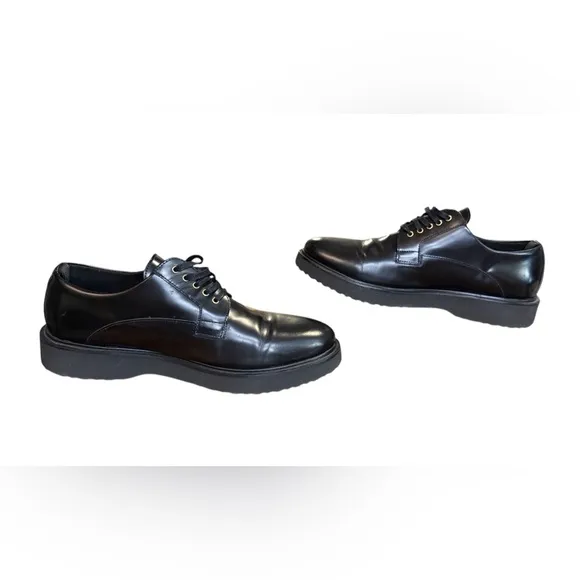 Shoe The Bear Cosmos Black Derby Shoes with Glossy Finish Men’s Size 11