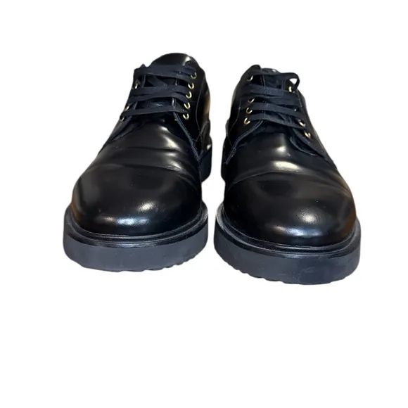 Shoe The Bear Cosmos Black Derby Shoes with Glossy Finish Men’s Size 11