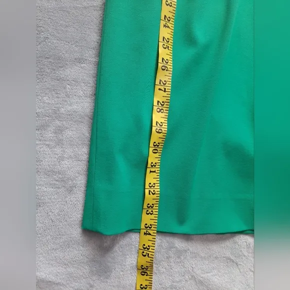Shoshanna Belted Dress Women’s Sz 2 Green Emerald Pockets Boat Neck Lining Zip