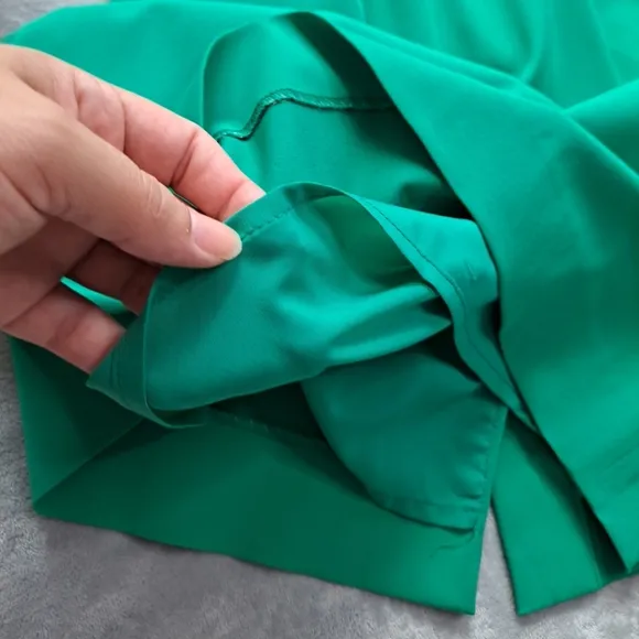 Shoshanna Belted Dress Women’s Sz 2 Green Emerald Pockets Boat Neck Lining Zip