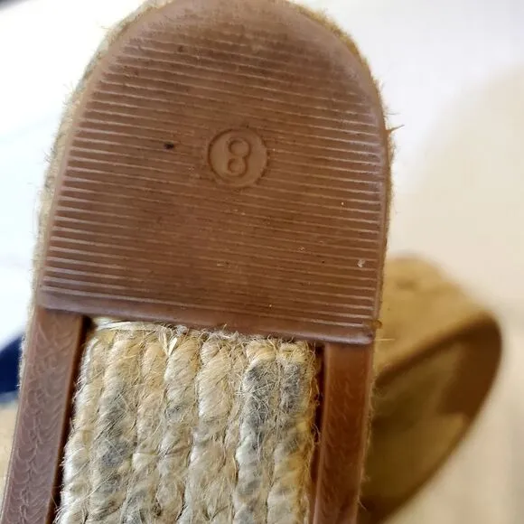 Sigerson Morrison Navy Wedges Sandals  Size 8