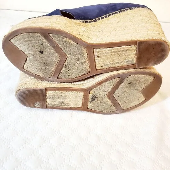 Sigerson Morrison Navy Wedges Sandals  Size 8