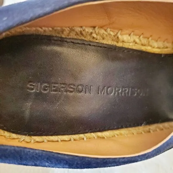 Sigerson Morrison Navy Wedges Sandals  Size 8
