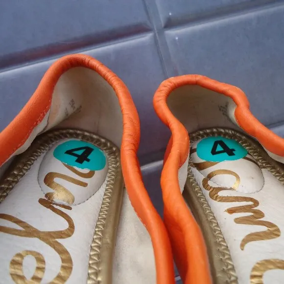 SIZE 4. Sam Edelman big girl FELICIA leather ballet flats.