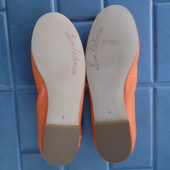 SIZE 4. Sam Edelman big girl FELICIA leather ballet flats.