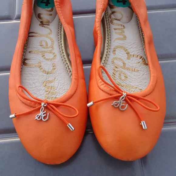 SIZE 4. Sam Edelman big girl FELICIA leather ballet flats.