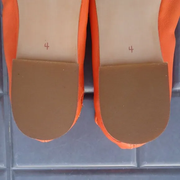 SIZE 4. Sam Edelman big girl FELICIA leather ballet flats.