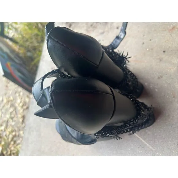 Size 5  Black Spider Halloween platform Wedges Chunky heels Dolls Kill Shoe Goth